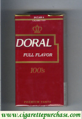 Doral Premium Taste Full Flavor 100s cigarettes soft box